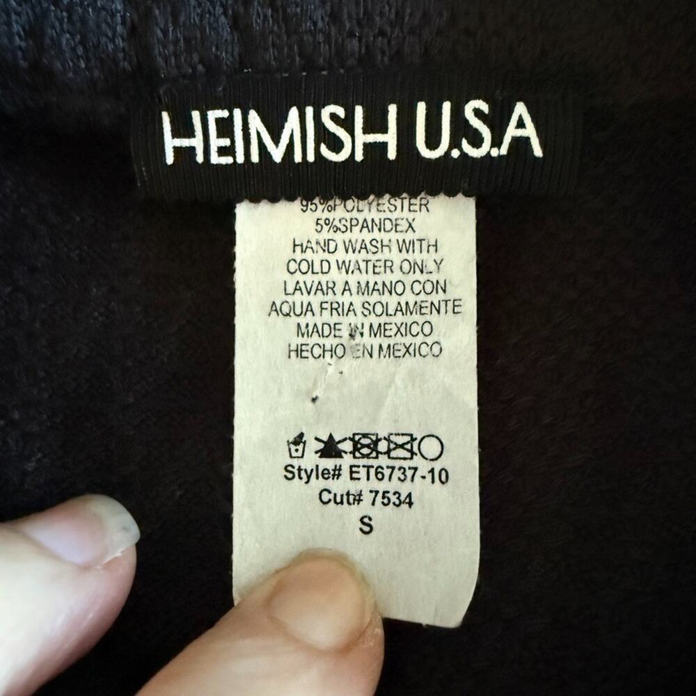 Heimish Black Full Size Button Down Shacket Cardigan Button Knit Shirt Size S - Picture 8 of 9